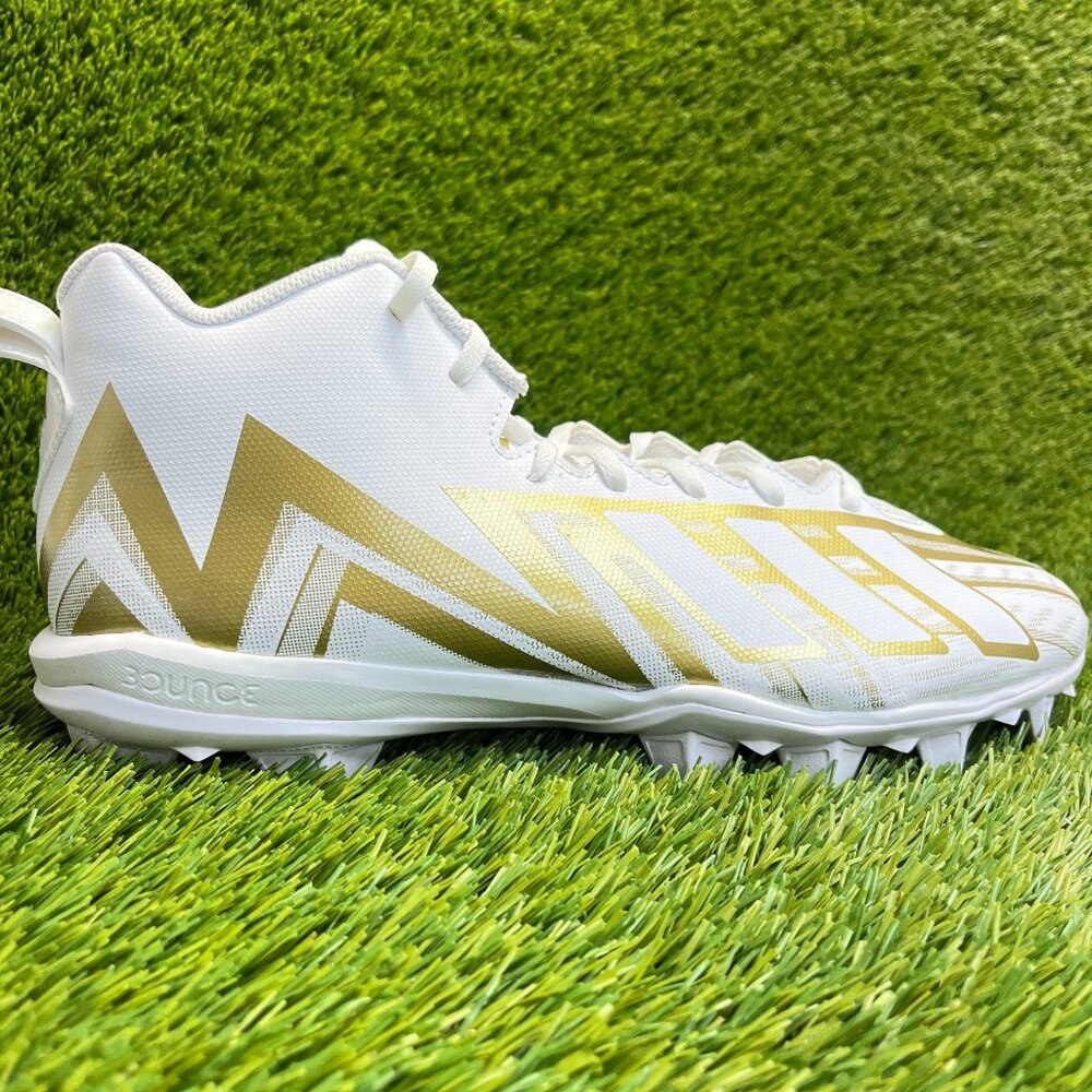 Adidas Freak Spark MD 23 Mens Size 12 White Gold Running Outdoor Football Cleats